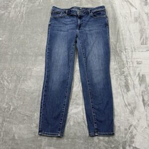 Eddie Bauer Jeans Womens 14 Blue Slightly Curvy Skinny Medium Wash Denim Casual